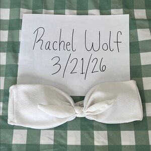 White bandeau bikini top w/ padding